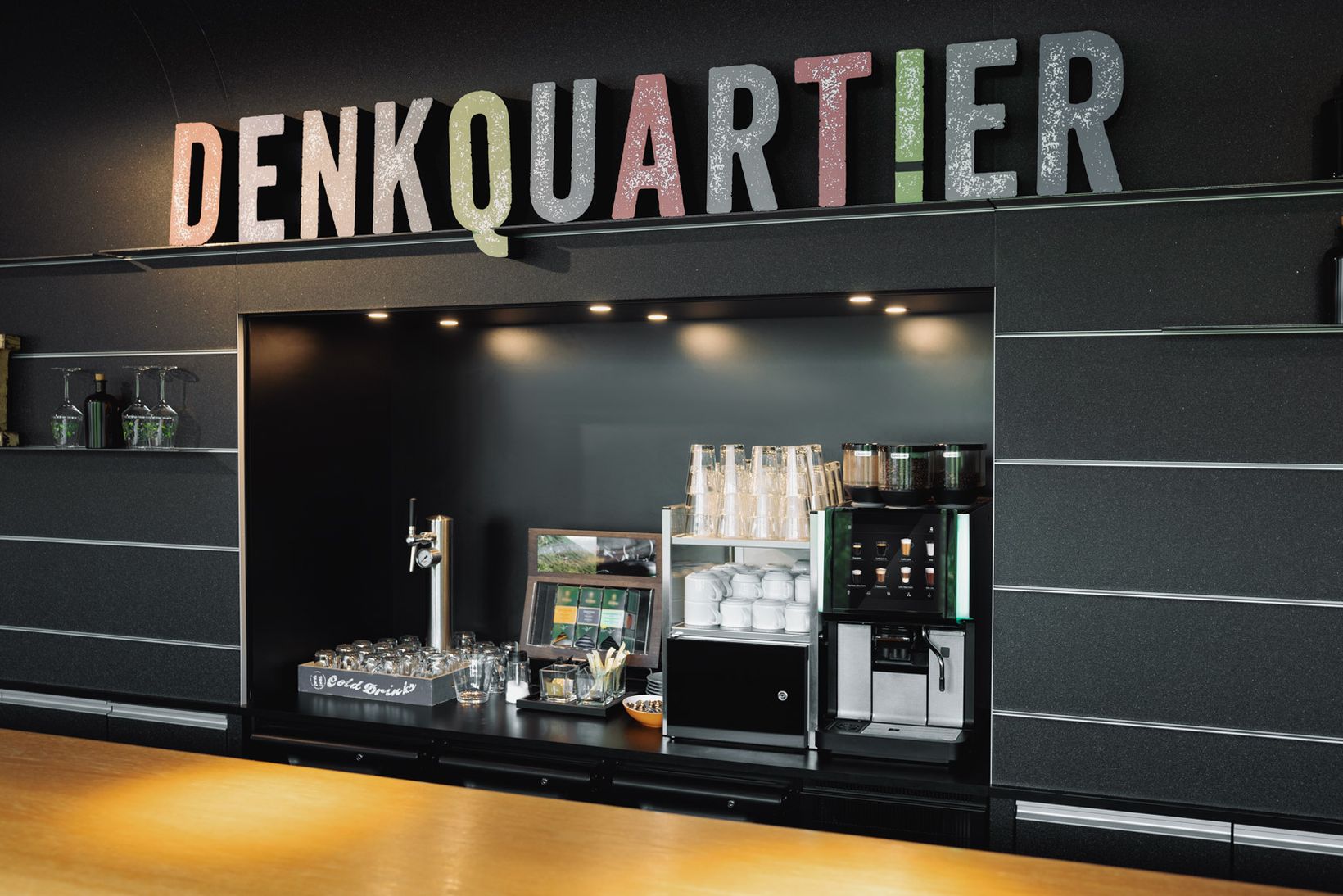 Denkquartier coffee corner with WMF coffee machine