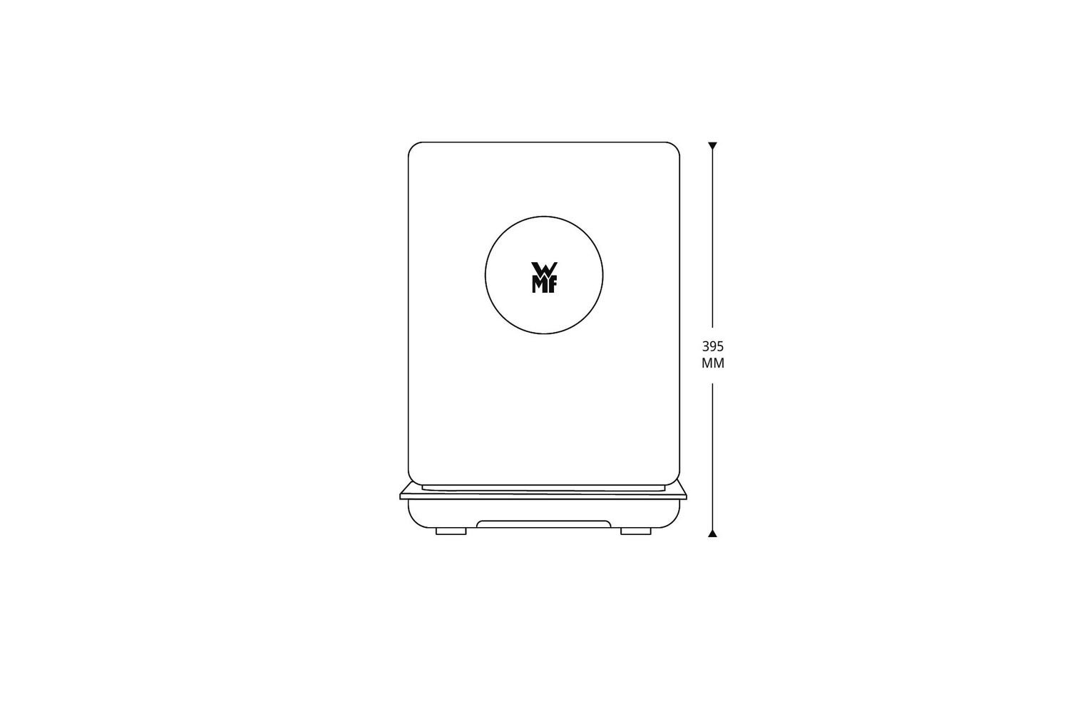 WMF Perfection Office coffee machine with measurements, back