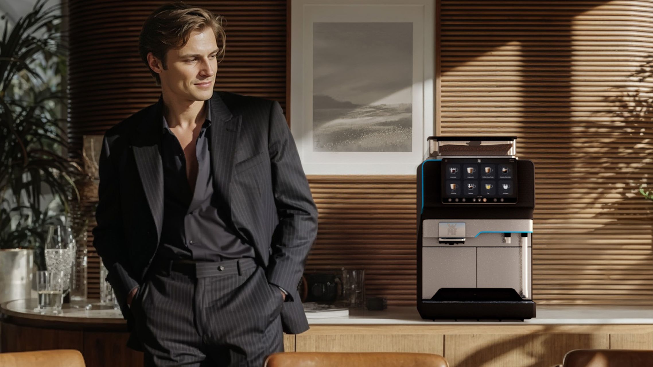WMF Elevation 10 Kaffeemaschine für Büros in einem Managerbüro
