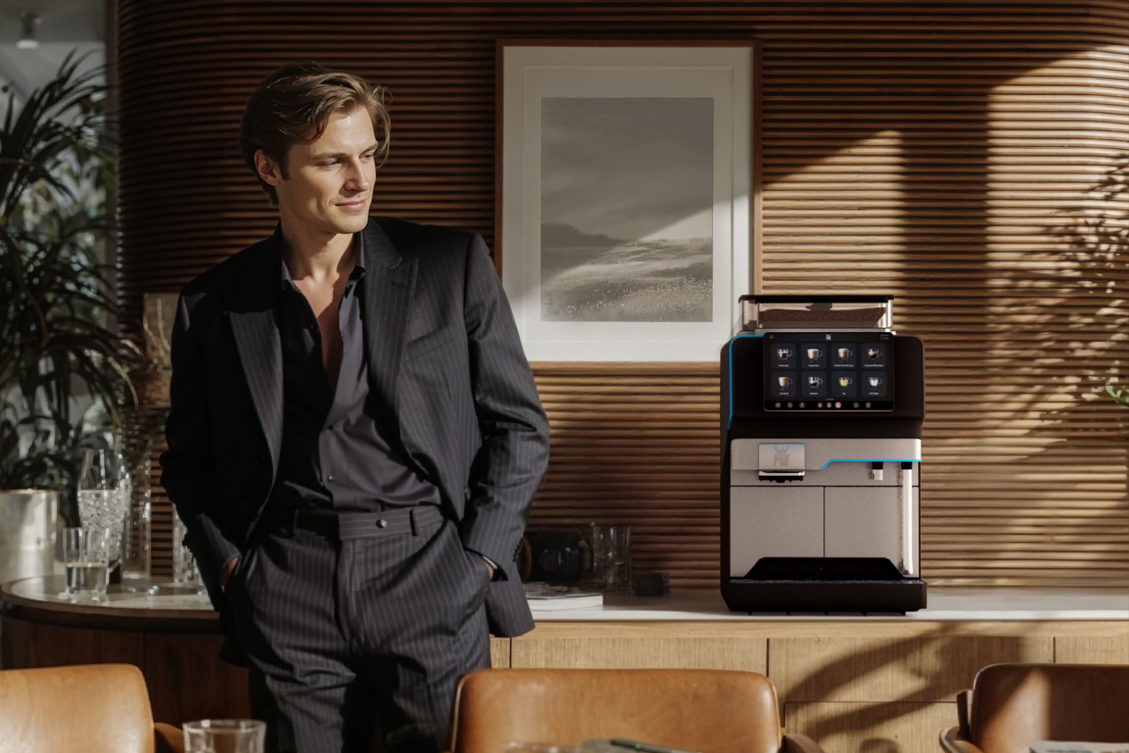 WMF Elevation 10 Kaffeemaschine für Büros in einem Managerbüro
