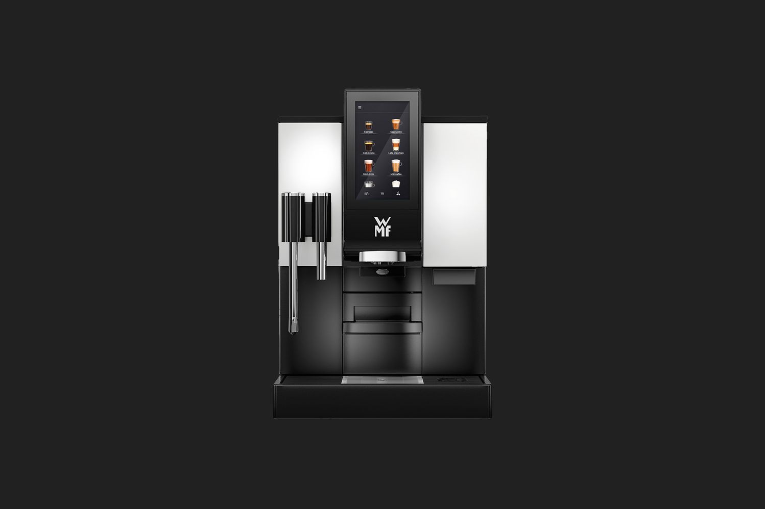 WMF 1100 S Kaffeevollautomat auf dunkelgrauem Hintergrund