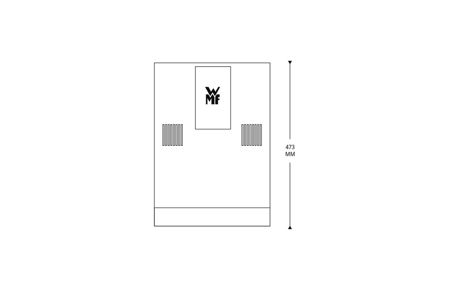 WMF Peak 50 von hinten mit Höhe