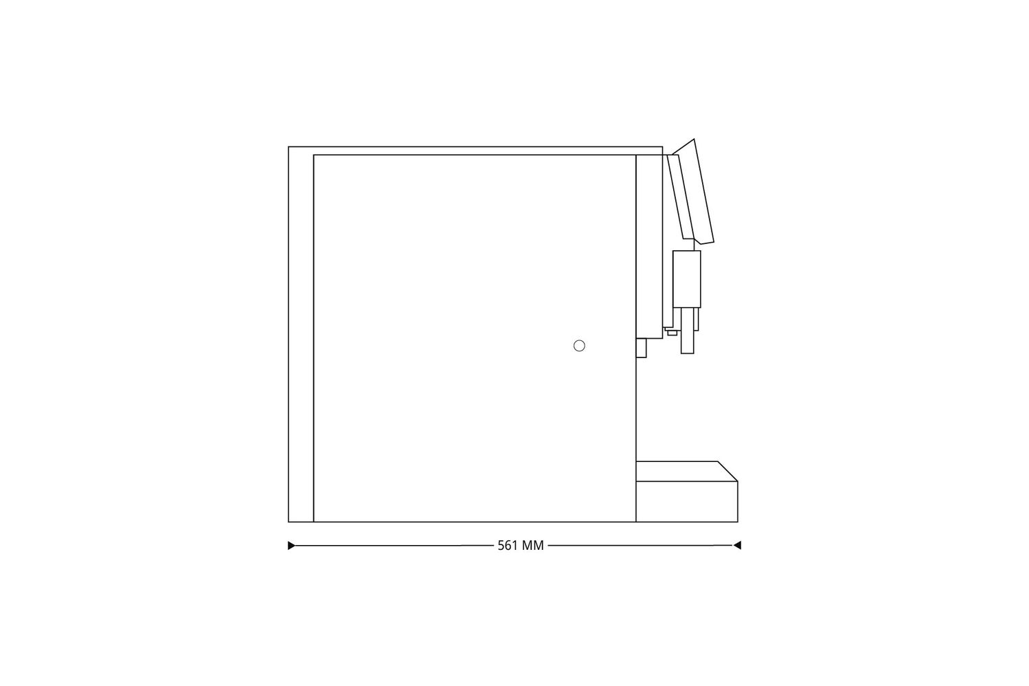 WMF Peak 50 von der Seite mit Tiefe