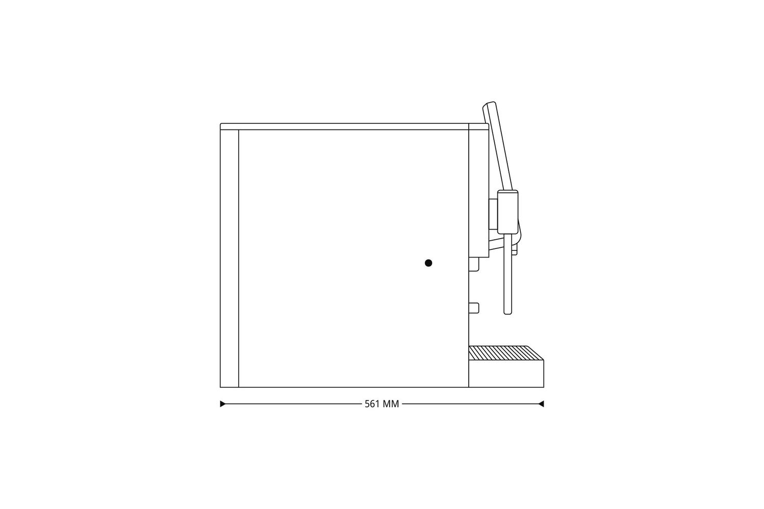 WMF 1100S Machine Dimensions