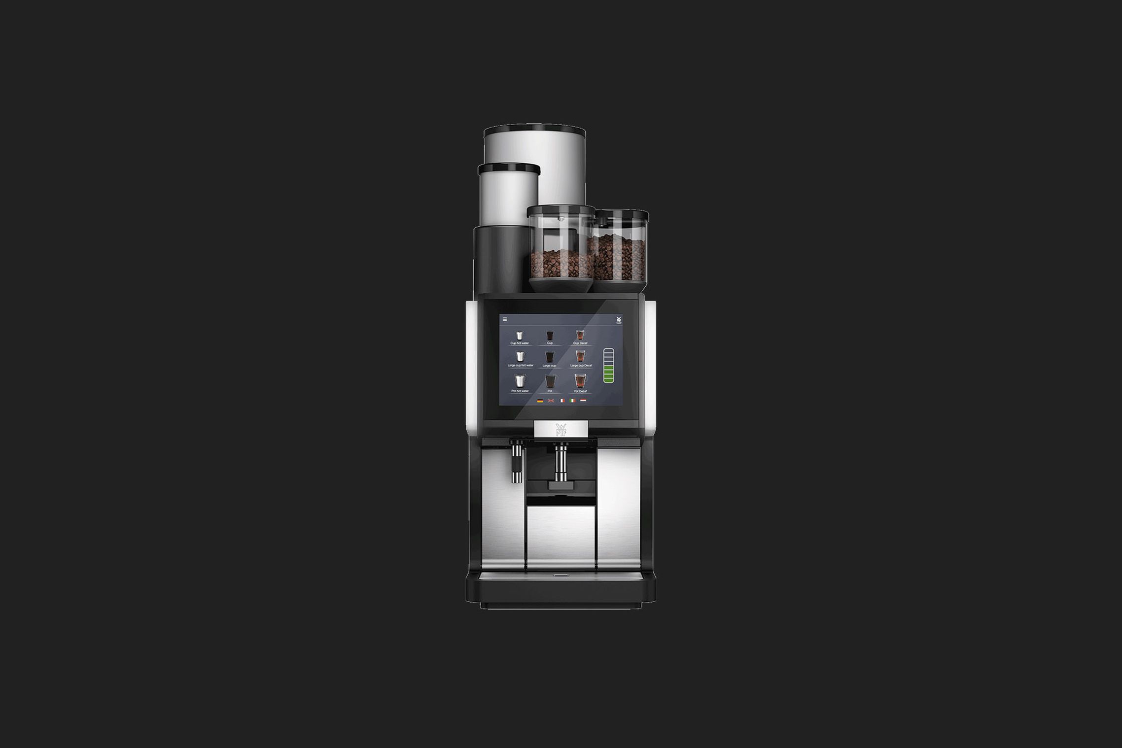 WMF 1500 F filter coffee machine on grey background