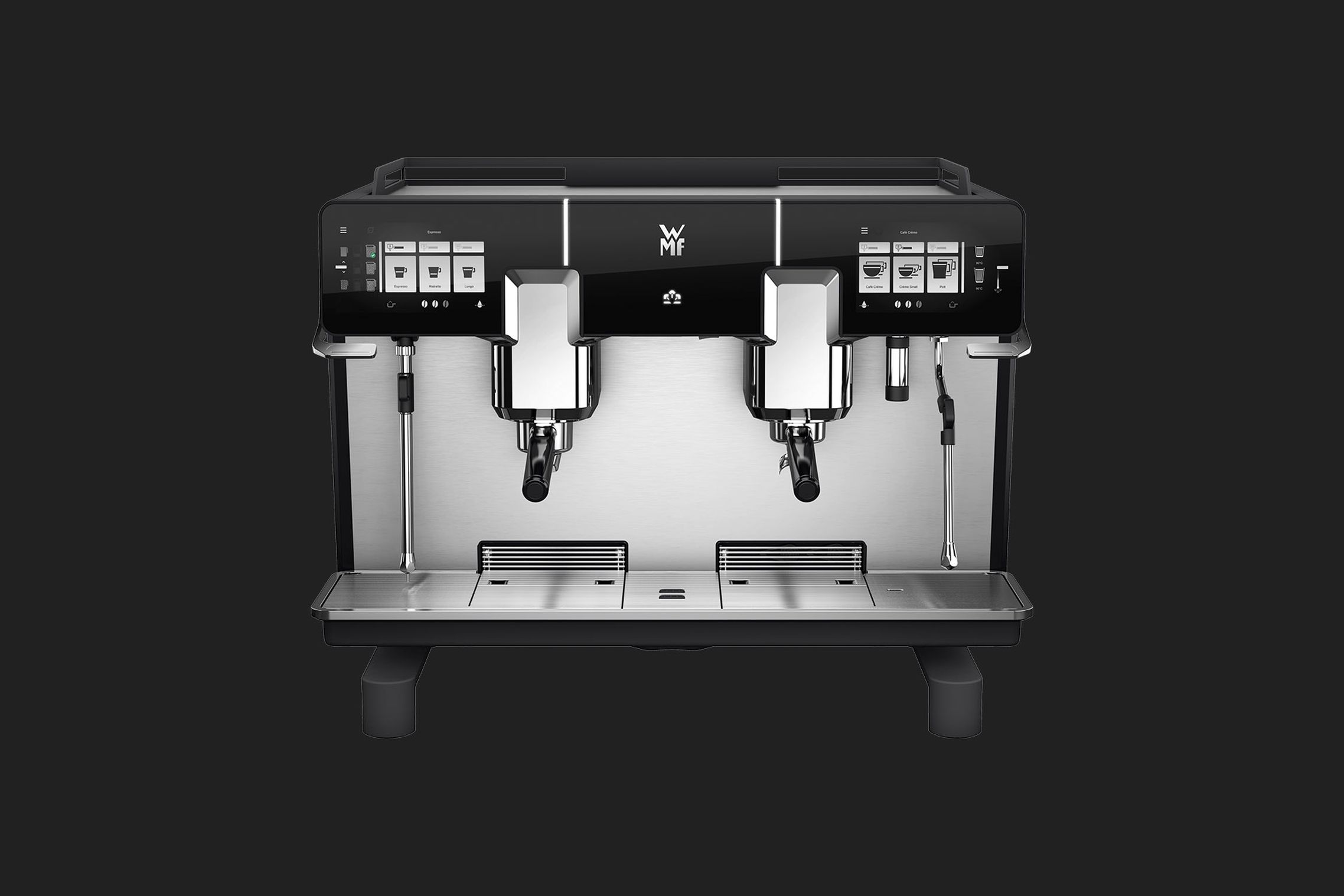 WMF espresso NEXT portafilter machine on grey background