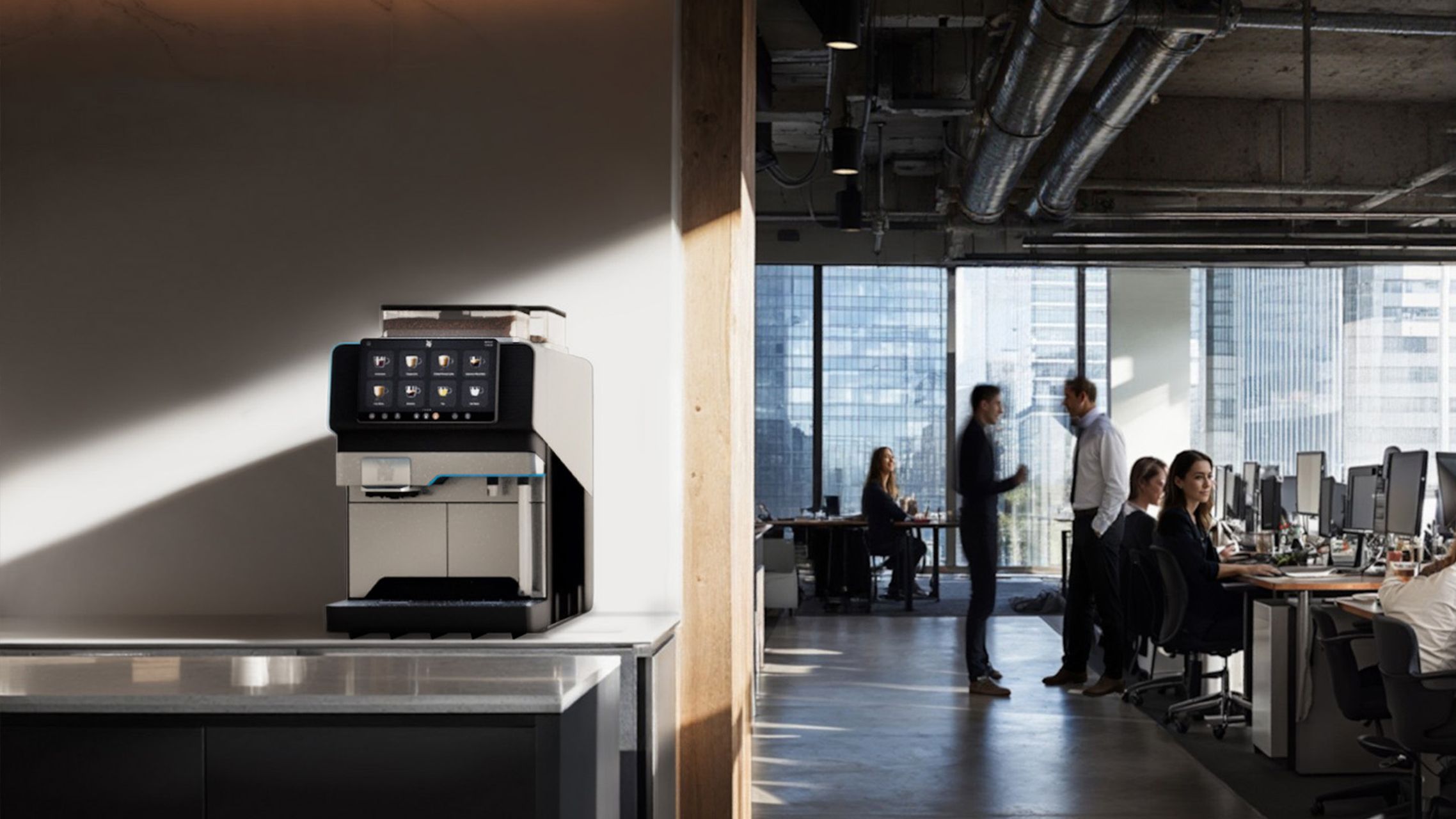 WMF Elevation 10 professional coffee machine in a small office