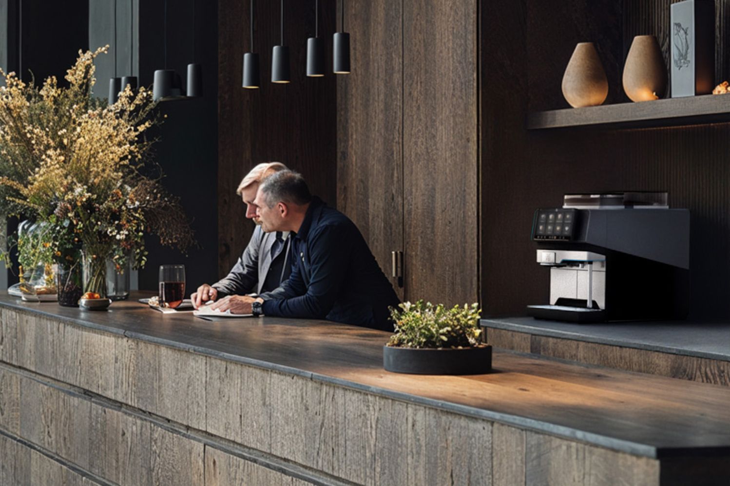 WMF Elevation 10 commercial coffee machine in a small hotel