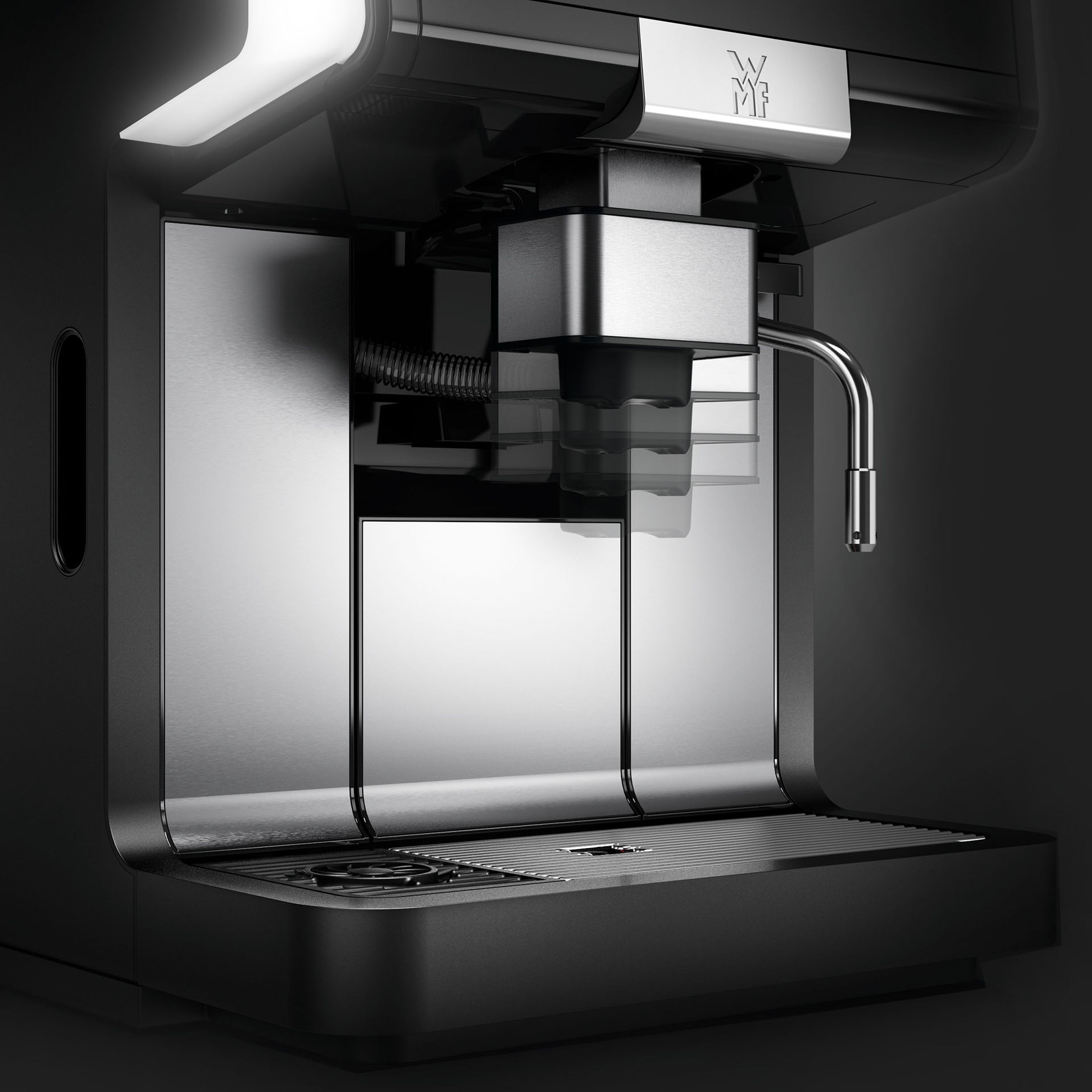 Automatisch höhenverstellbarer Auslauf beim WMF 1500 S+ Kaffeevollautomaten