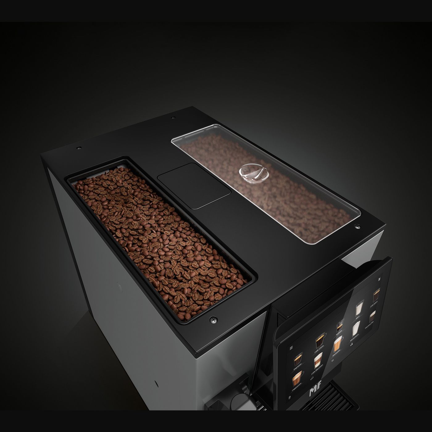 WMF Peak 50 Vollautomatische Kaffeemaschine mit zwei Bohnenbehältern