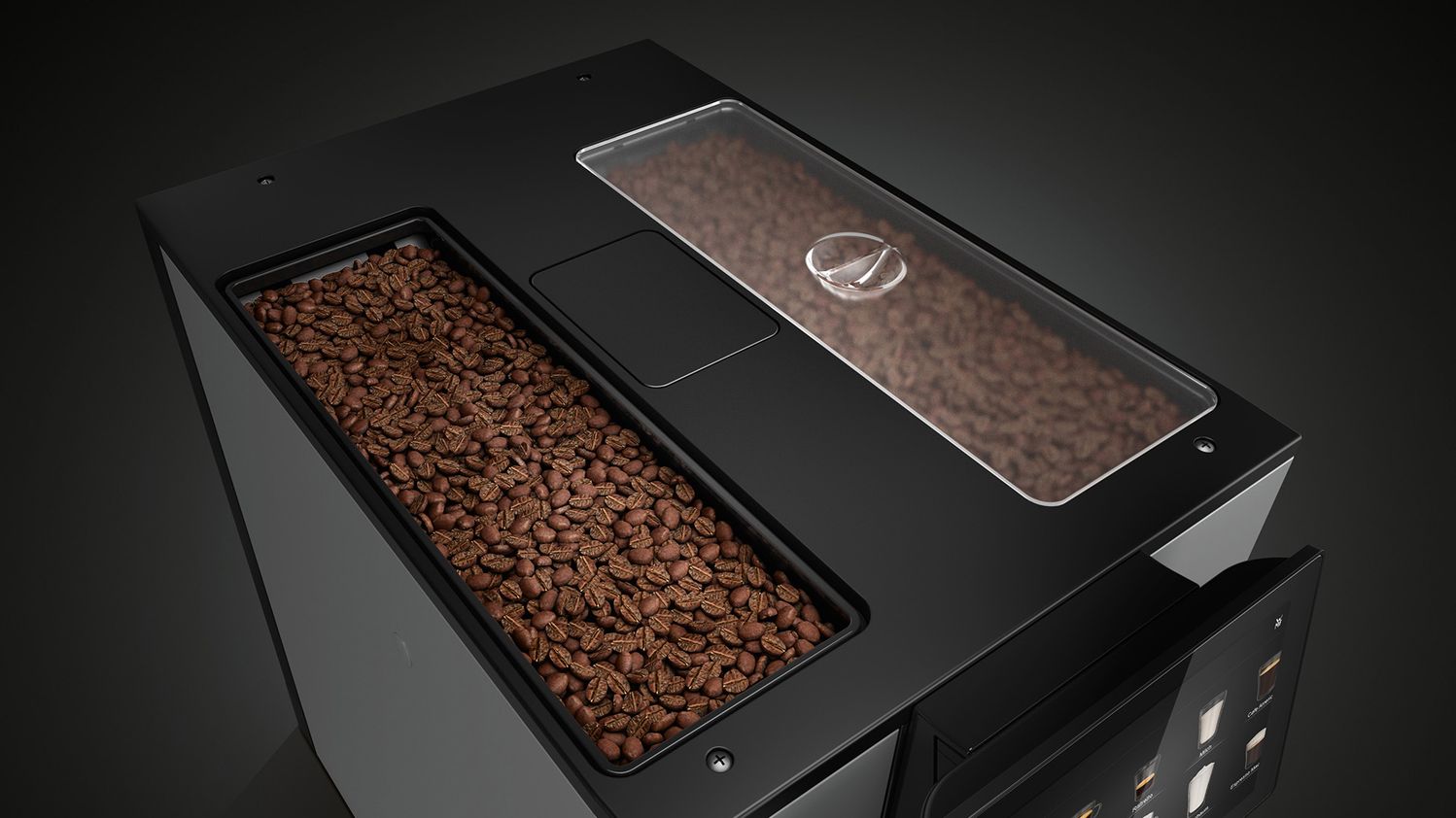 WMF Peak 50 Vollautomatische Kaffeemaschine mit zwei Bohnenbehältern