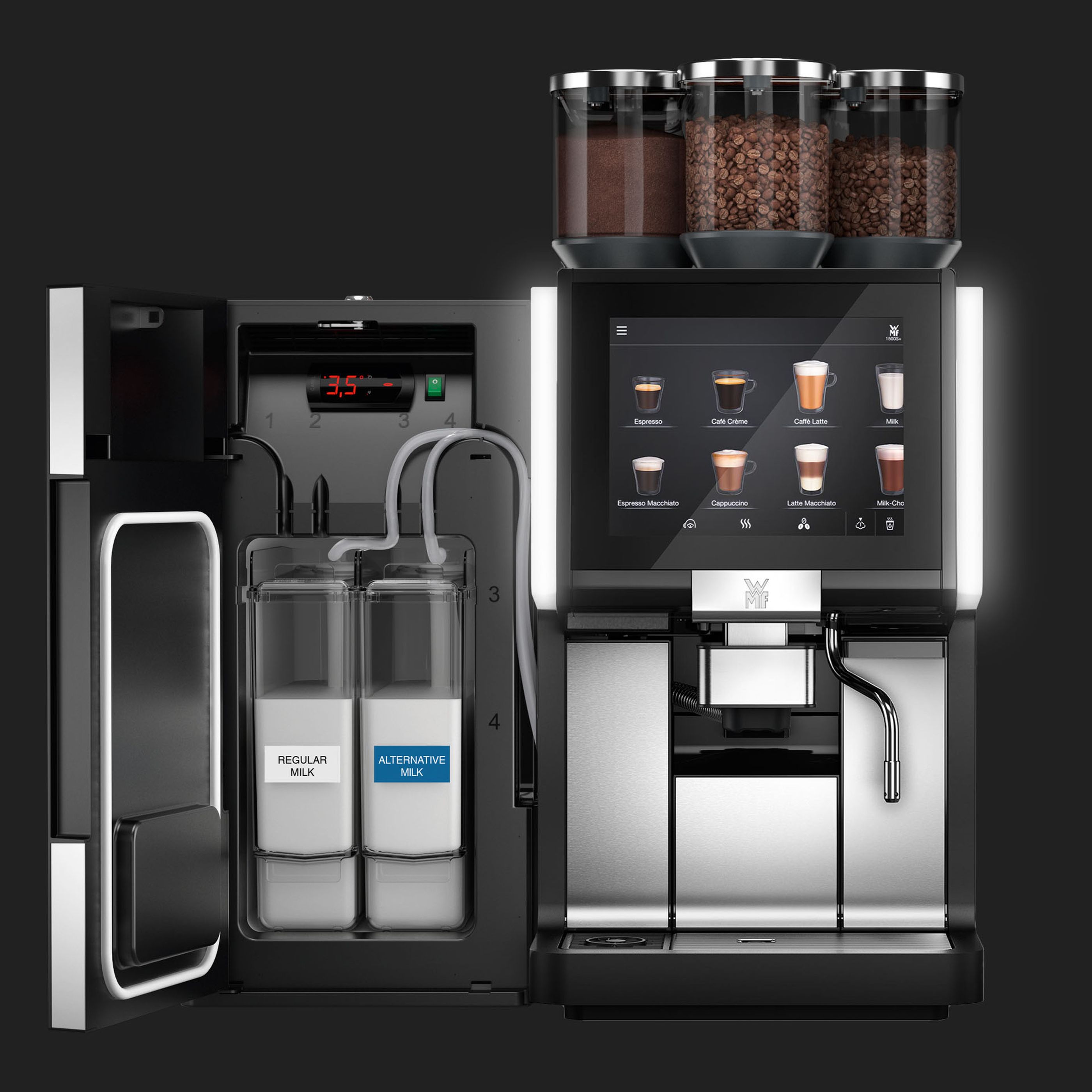 2-Milk Kühler mit zwei Milchsorten für die Kaffeemaschine WMF 1500 S+