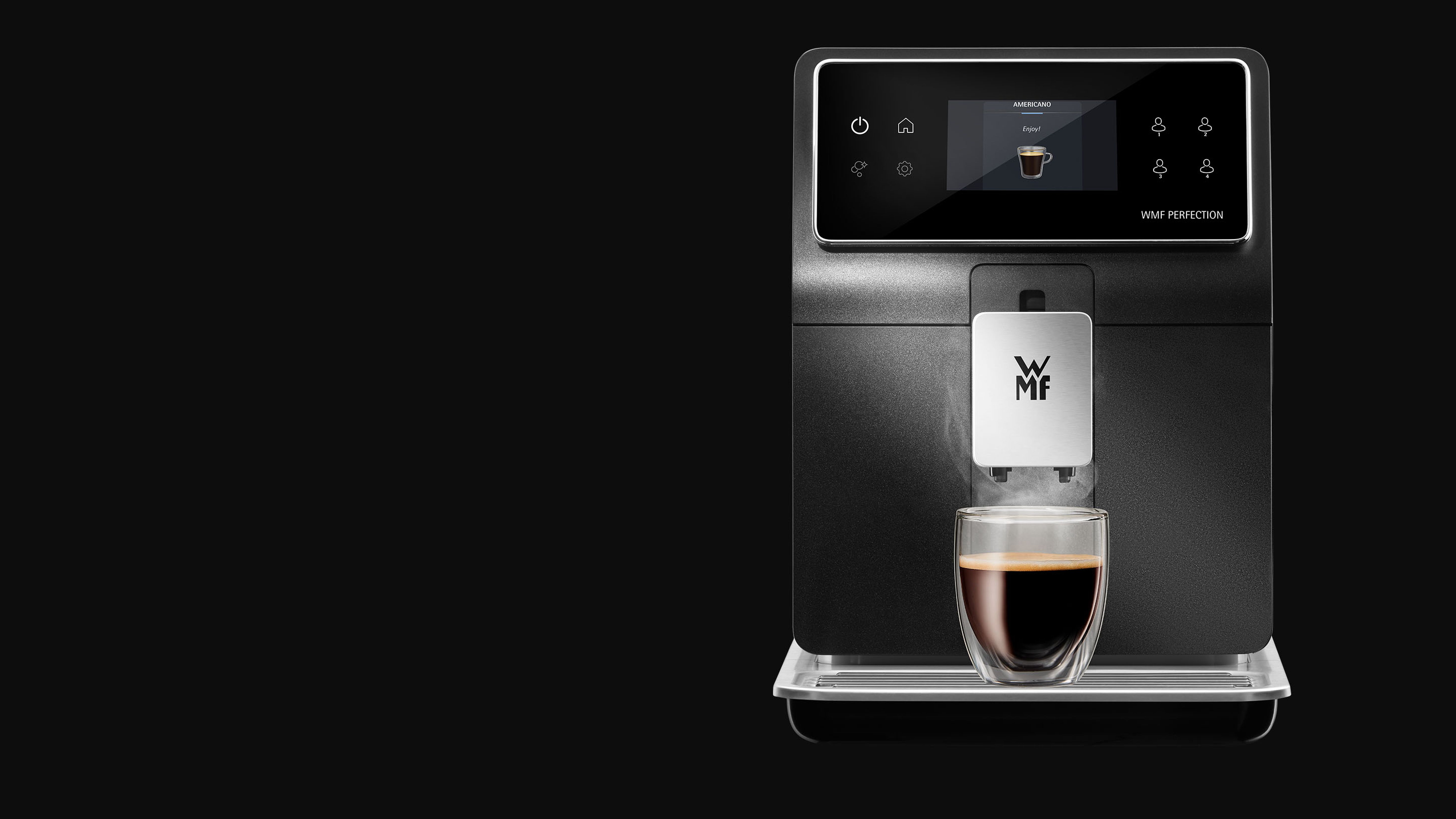 WMF Perfection Office with a cup of black coffee